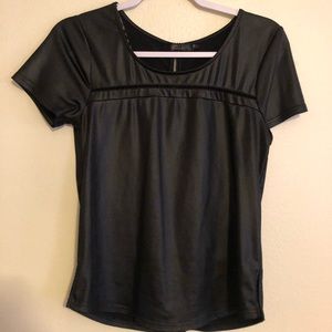 XS faux leather top